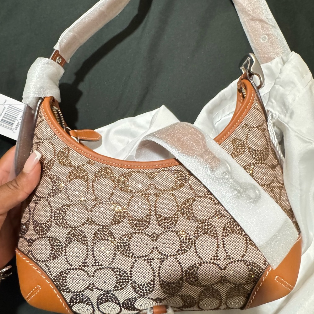 Coach Signature Jacquard Hobo Bag